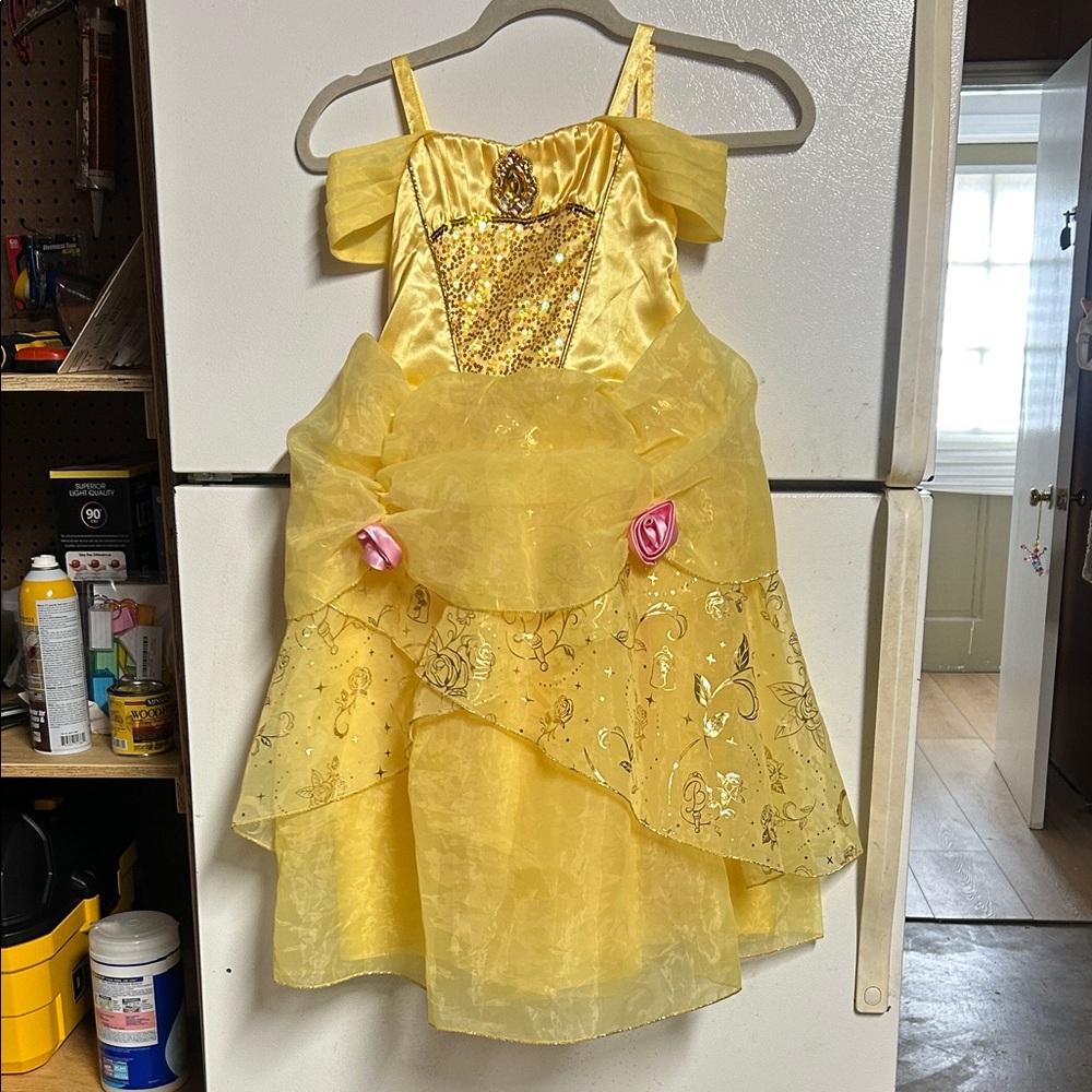 Disney Princess Belle Costume Dress Up size 5-6